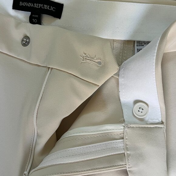 Banana Republic Petite Sloan Slim Pants – Cream/Ivory – Size 10P - Picture 3 of 7